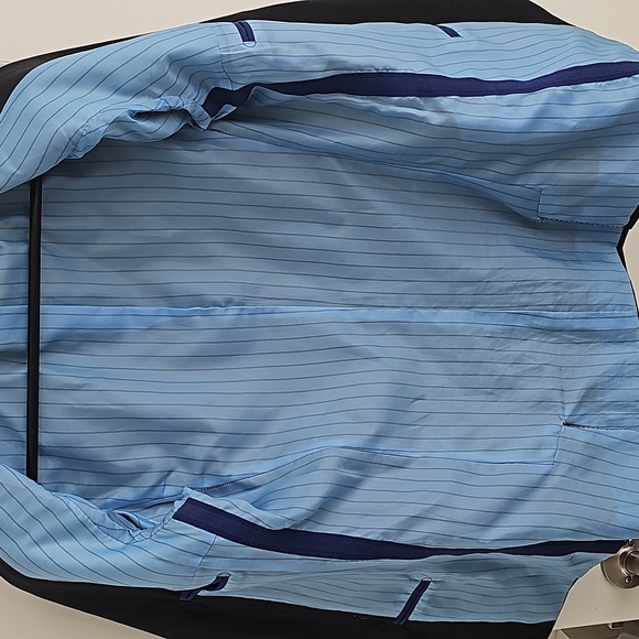 Faconnable Navy Blue Wool Blazer Size 8 - Picture 2 of 11